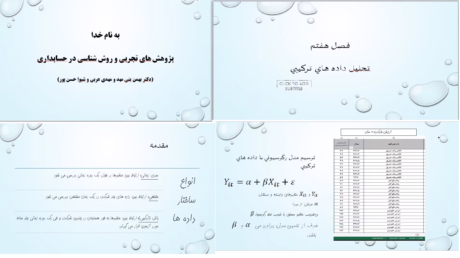 پاورپوینت فصل هفتم پژوهش های تجربی و روش شناسی در حسابداری تالیف بهمن بنی‌مهد, سیدمهدی عربی, شیوا حس