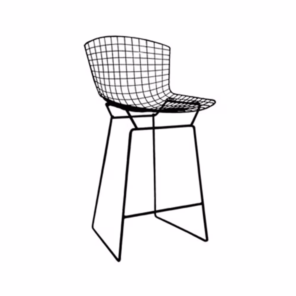 صندلی کانتر فلزی برتویا آبکاری رزگلد و گلد کد N102B نظری