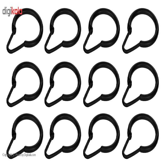 گیره پرده حمام فرش مریم طرح 1 بسته 12 عددی