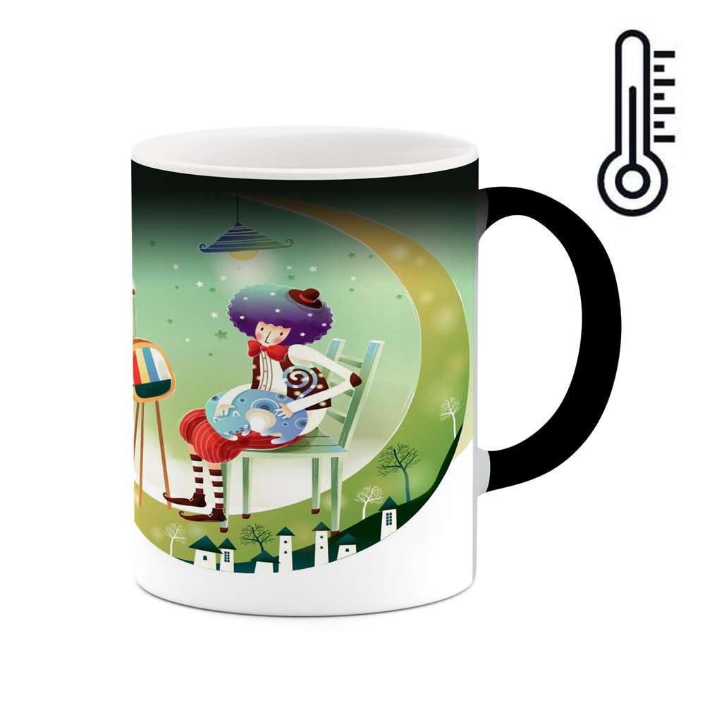 ماگ حرارتی کاکتی طرح نقاشی مدل mgh13714