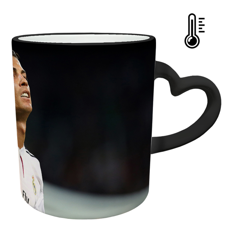 ماگ حرارتی مدل دسته قلبی طرح رونالدو کد 147