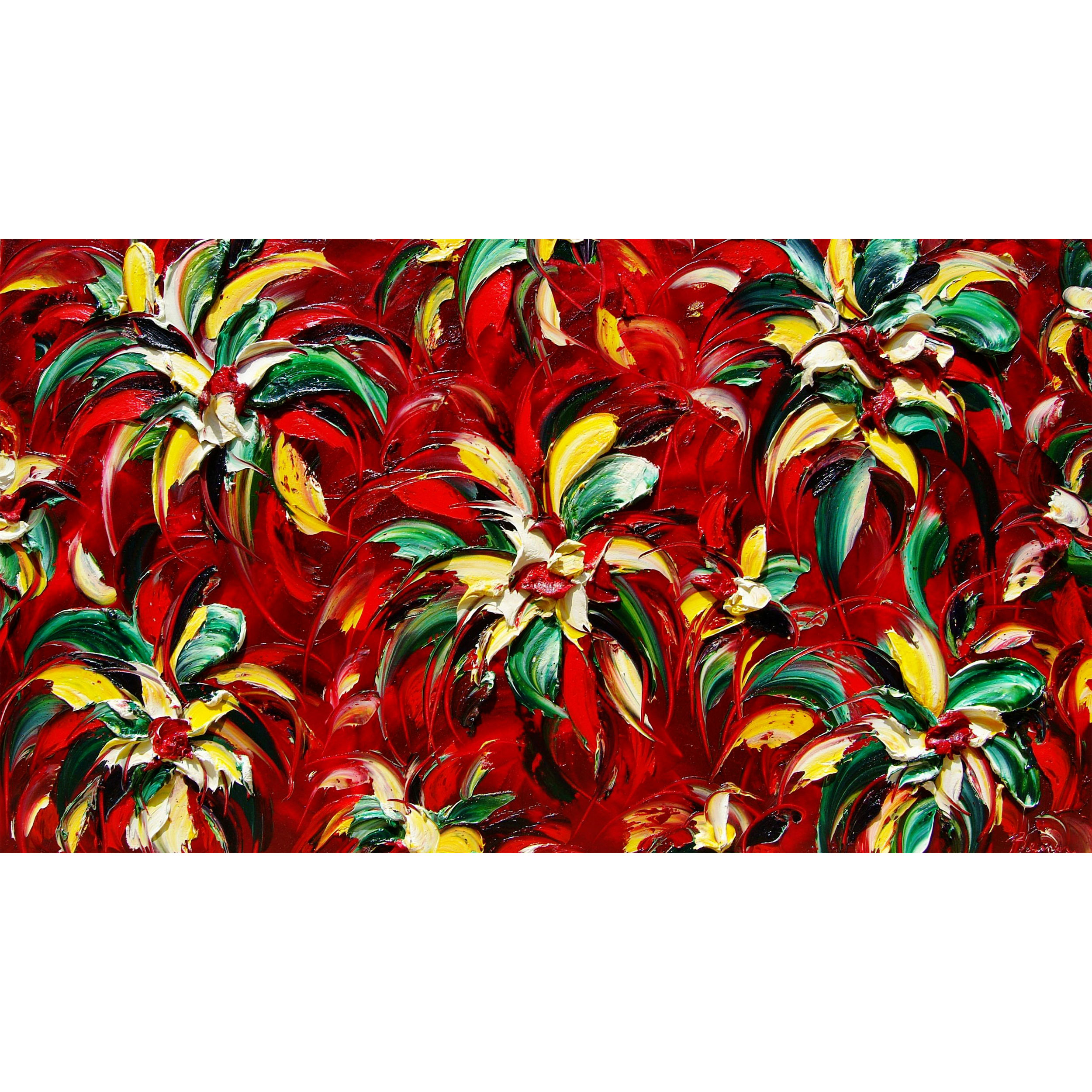 تابلو شاسی مدل نقاشی گل T6566