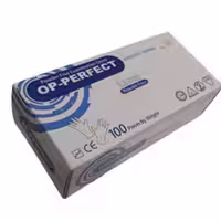 دستکش لاتکس غیر استریل op ( اوپی پرفکت) بدون پودر 100 عددی