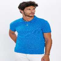 تی شرت یقه پولو آبی مردانه برش باریک 100 ٪ پنبه نرم و صاف PIKE SAX POLO T Tudors