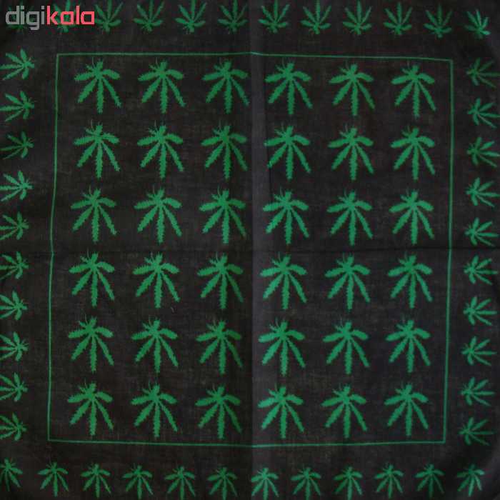 دستمال سرو گردن طرح برگ سبز