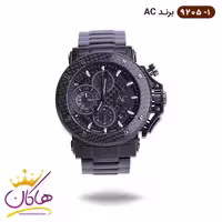 ساعت مردانه الکساندر فلزی تمام مشکی کربن | 9205/1