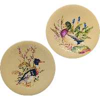 بشقاب دیوارکوب سفالی مدل مرغابی مجموعه 2 عددی