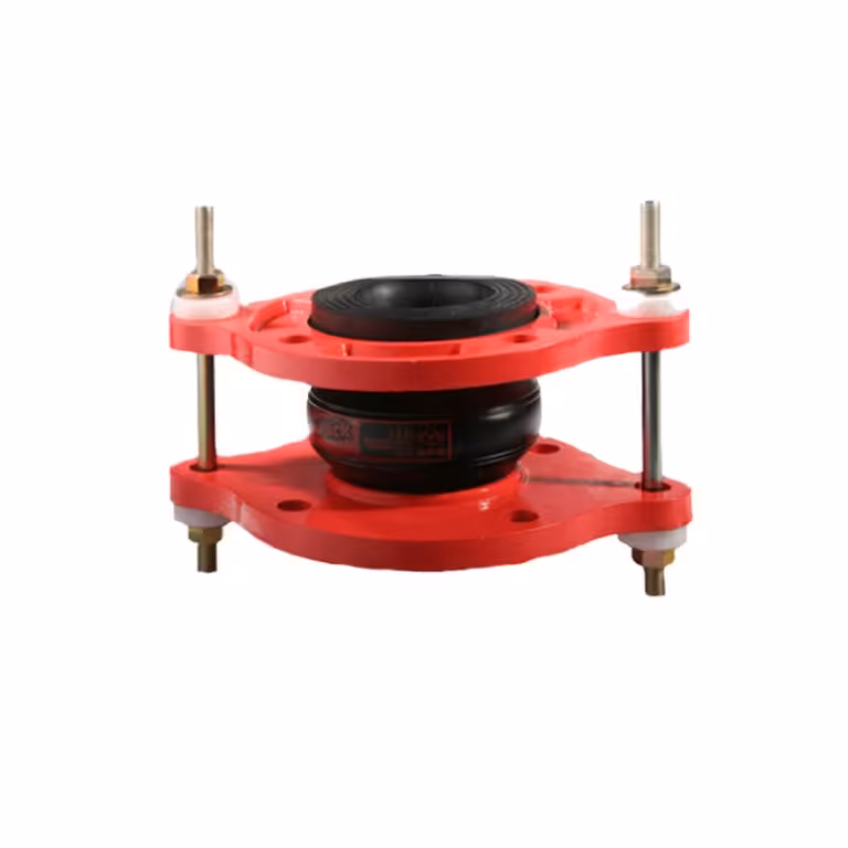 لرزه گیر لاستیکی فلنج دار مهاردار مارک قرمز، آب گرم PN10 سایز 2 اینچ ارتعاشات صنعتی ایران