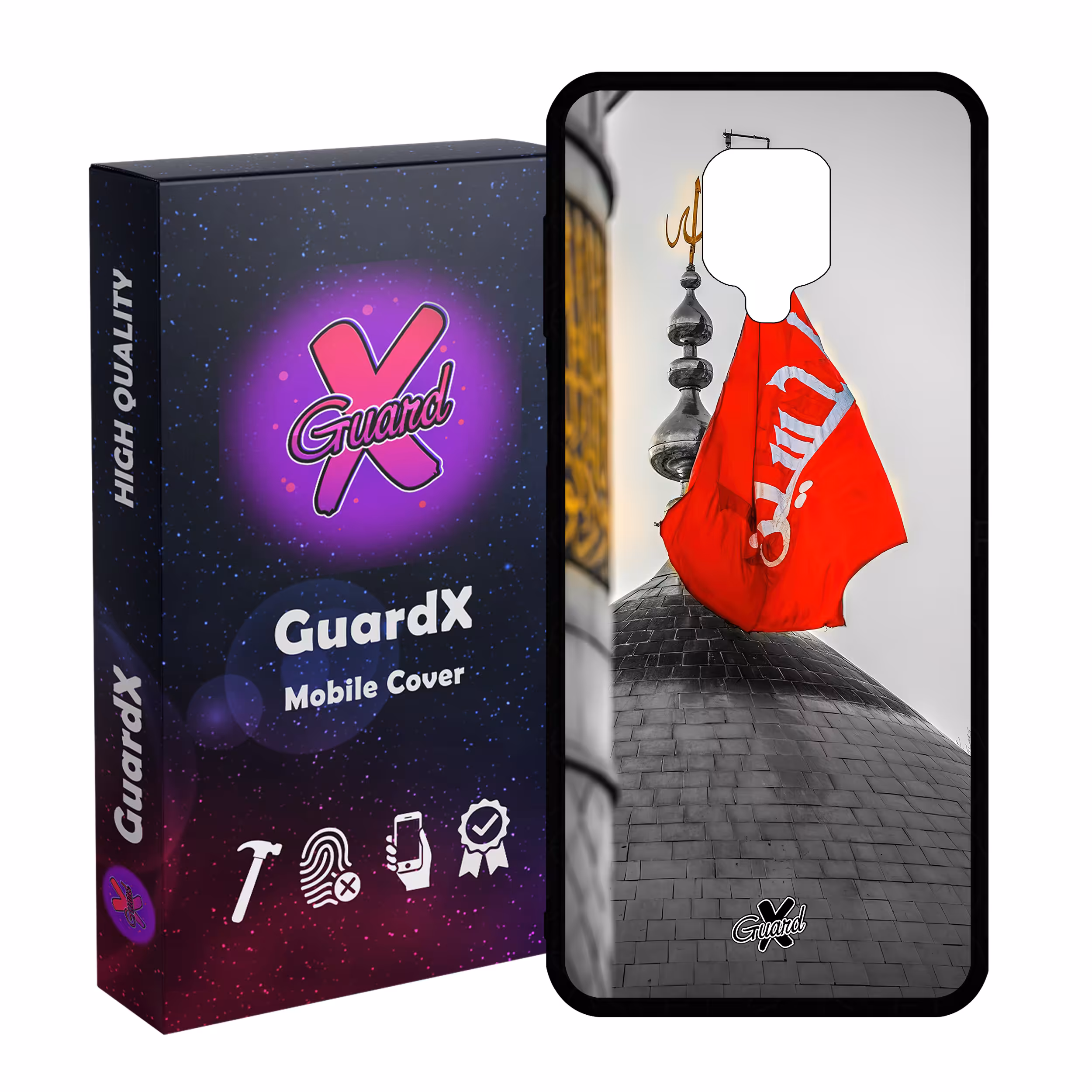 کاور گارد ایکس طرح محرم 2 مدل Glass10457 مناسب برای گوشی موبایل شیائومی Redmi Note9 Pro/Note 9 Pro Max/Redmi Note 9S/MI Poco M2 Pro