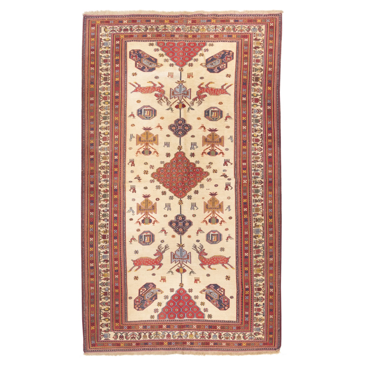 گلیم قدیمی دستباف دو و نیم متری سی پرشیا کد 187378