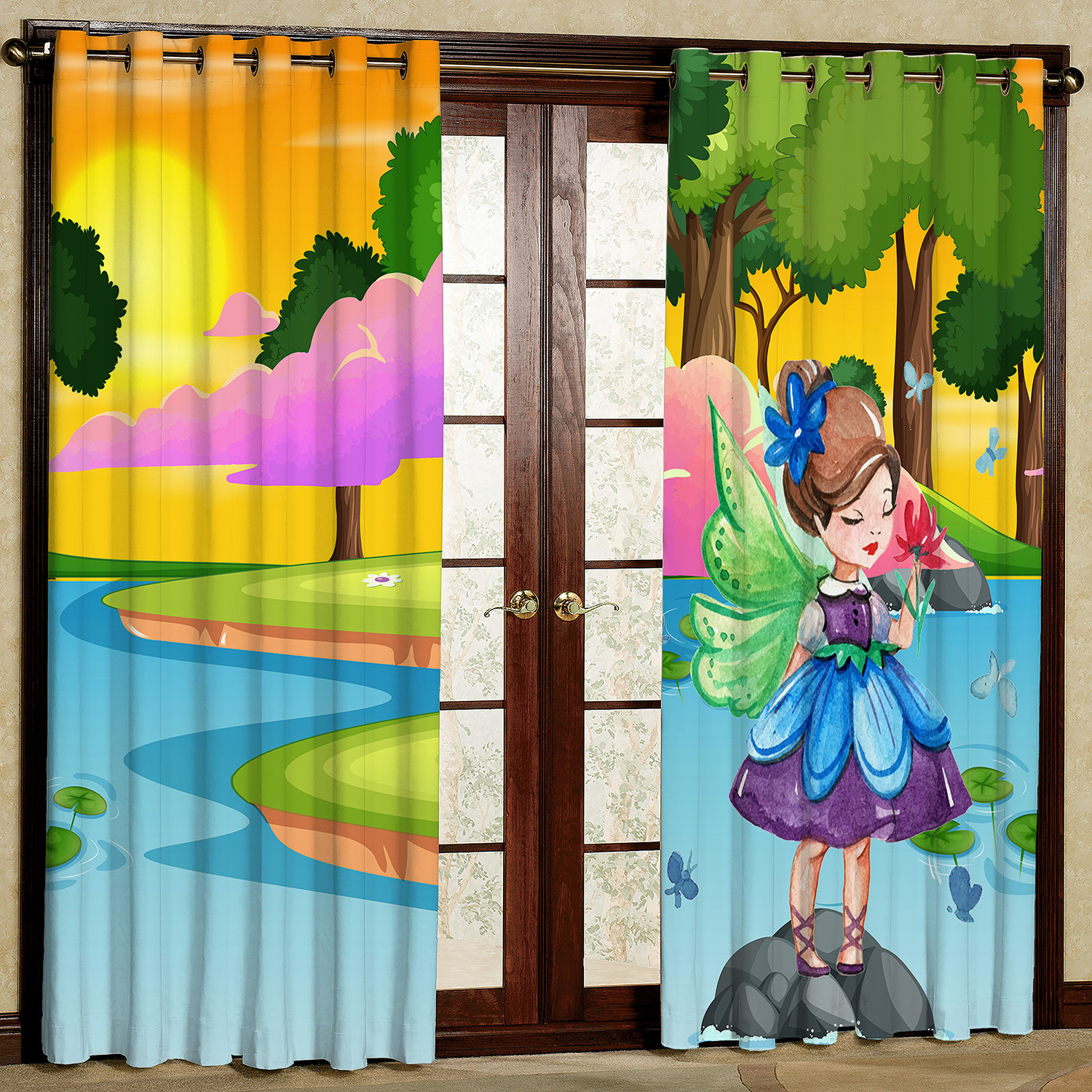 پرده مدل دختر مخمل پانچی کد 4632 سایز 200x140 سانتی متر