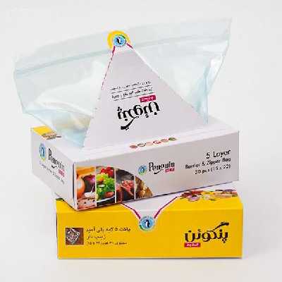 کیسه زیپ دار پنگوئن مدل zipi بسته 30 عددی 