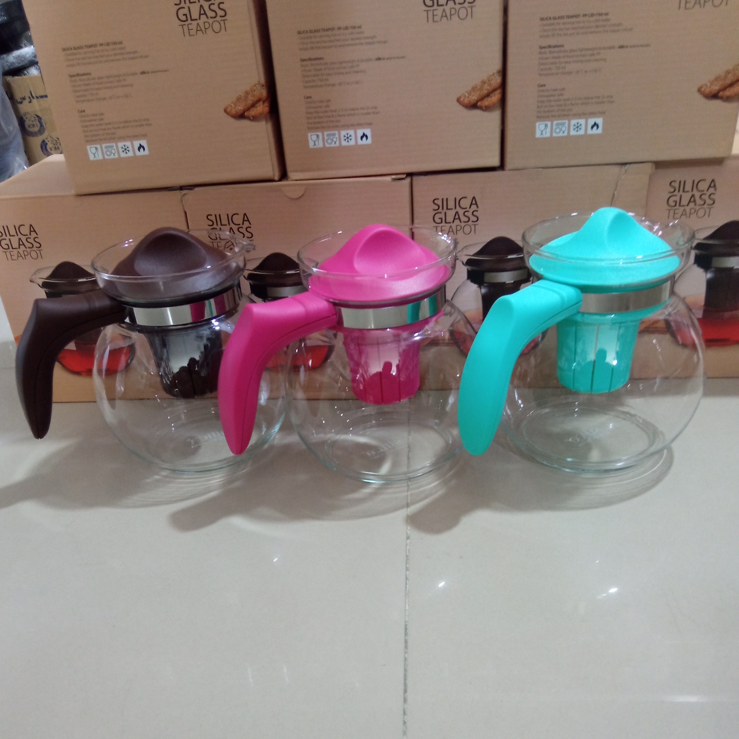 قوری پیرکس لهستانی(یکونیم لیتر)-قوری پیرکس  شعله مستقیم