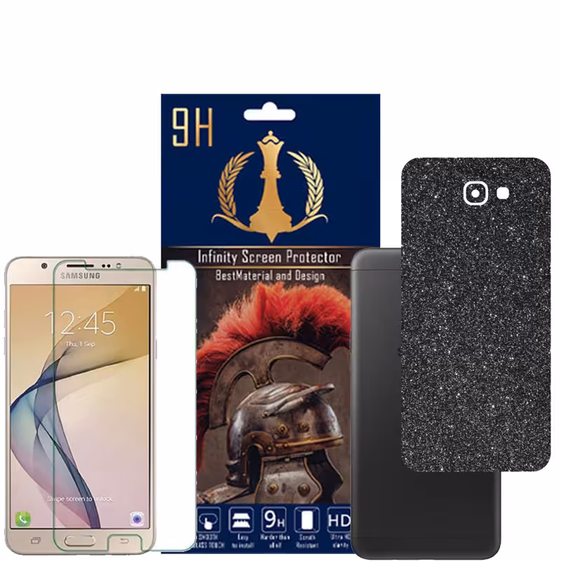 برچسب پوششی اینفینیتی مدل PRO MAX مناسب برای گوشی موبایل سامسونگ GALAXY J7 PRO به همراه محافظ صفحه نمایش