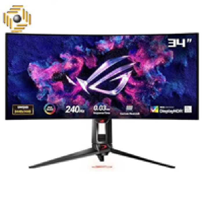 مانیتور خمیده گیمینگ ایسوس مدل ROG Swift OLED PG34WCDM سایز 34 اینچ اپن باکس