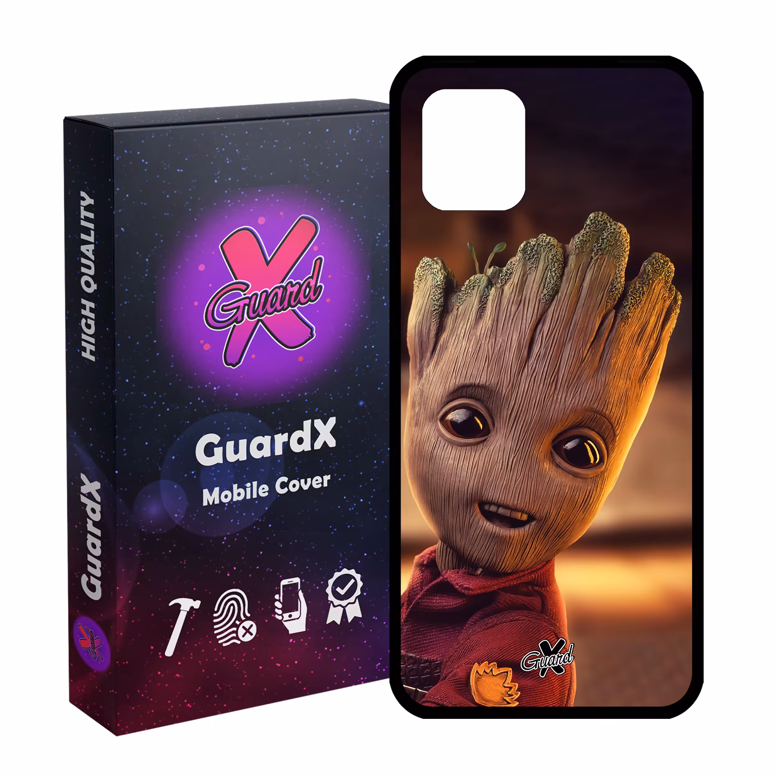 کاور گارد ایکس طرح Groot مدل Glass10479 مناسب برای گوشی موبایل سامسونگ Galaxy Note 10 Lite / A81