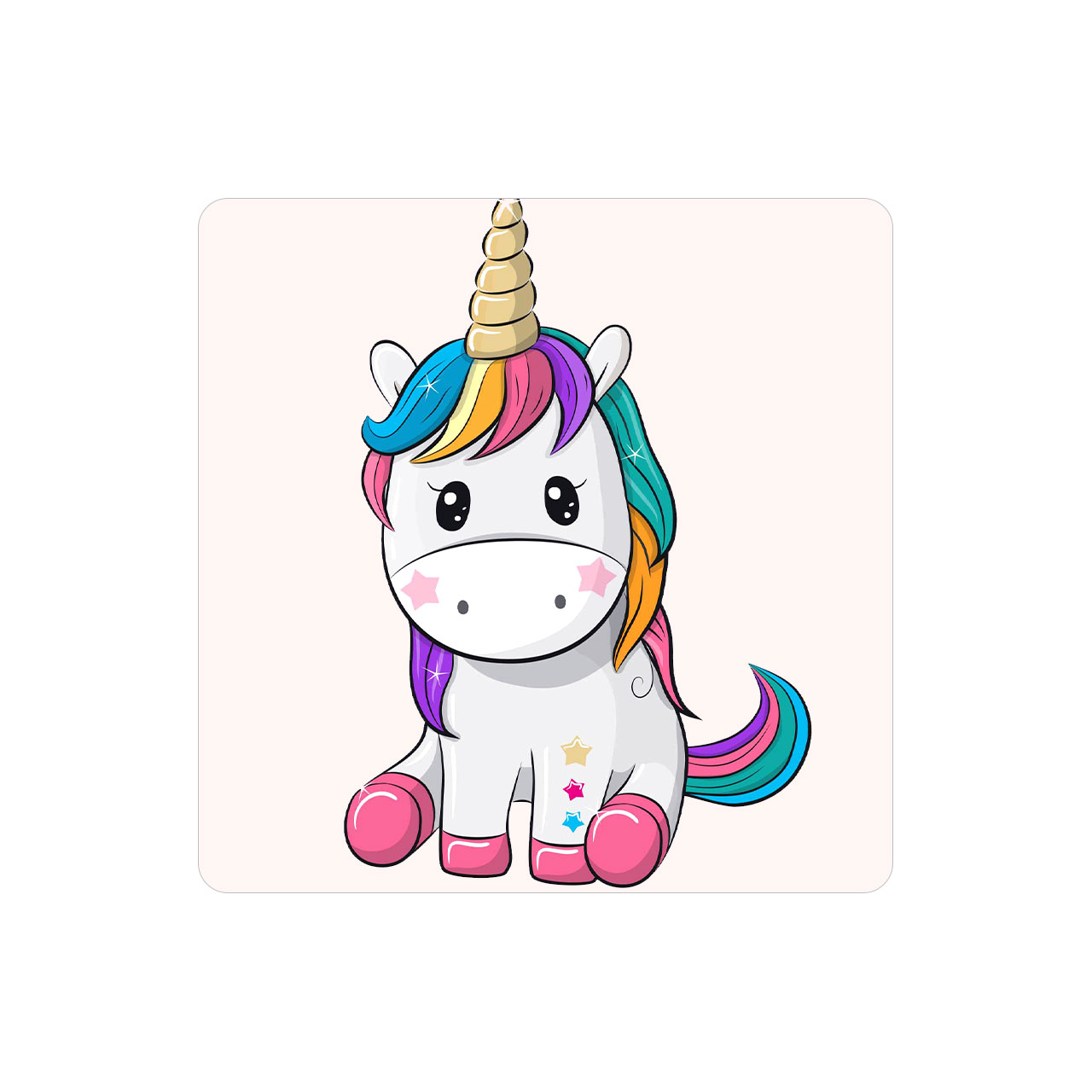 زیر لیوانی طرح یونیکورن مدل MC1188