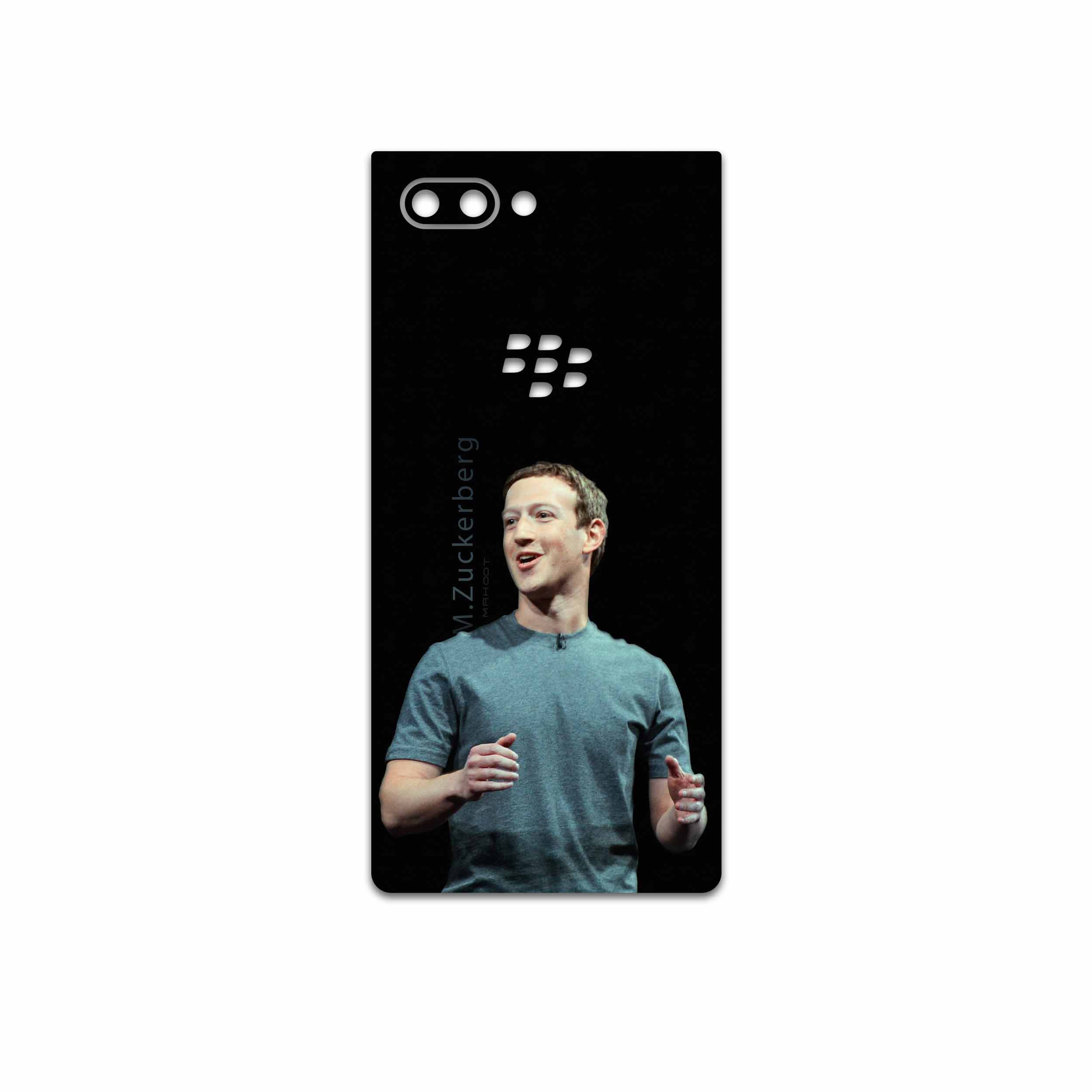 برچسب پوششی ماهوت مدل Mark Zuckerberg مناسب برای گوشی موبایل بلک بری Key 2