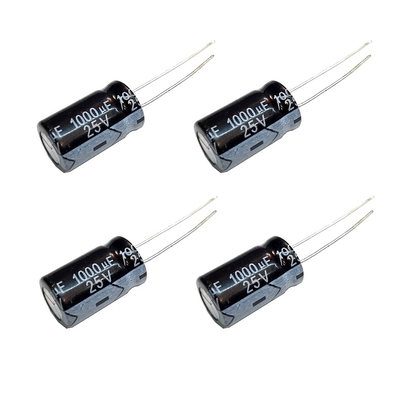 خازن الکترولیت 1000 میکروفاراد جیکون مدل PS1000UF25V بسته 4 عددی