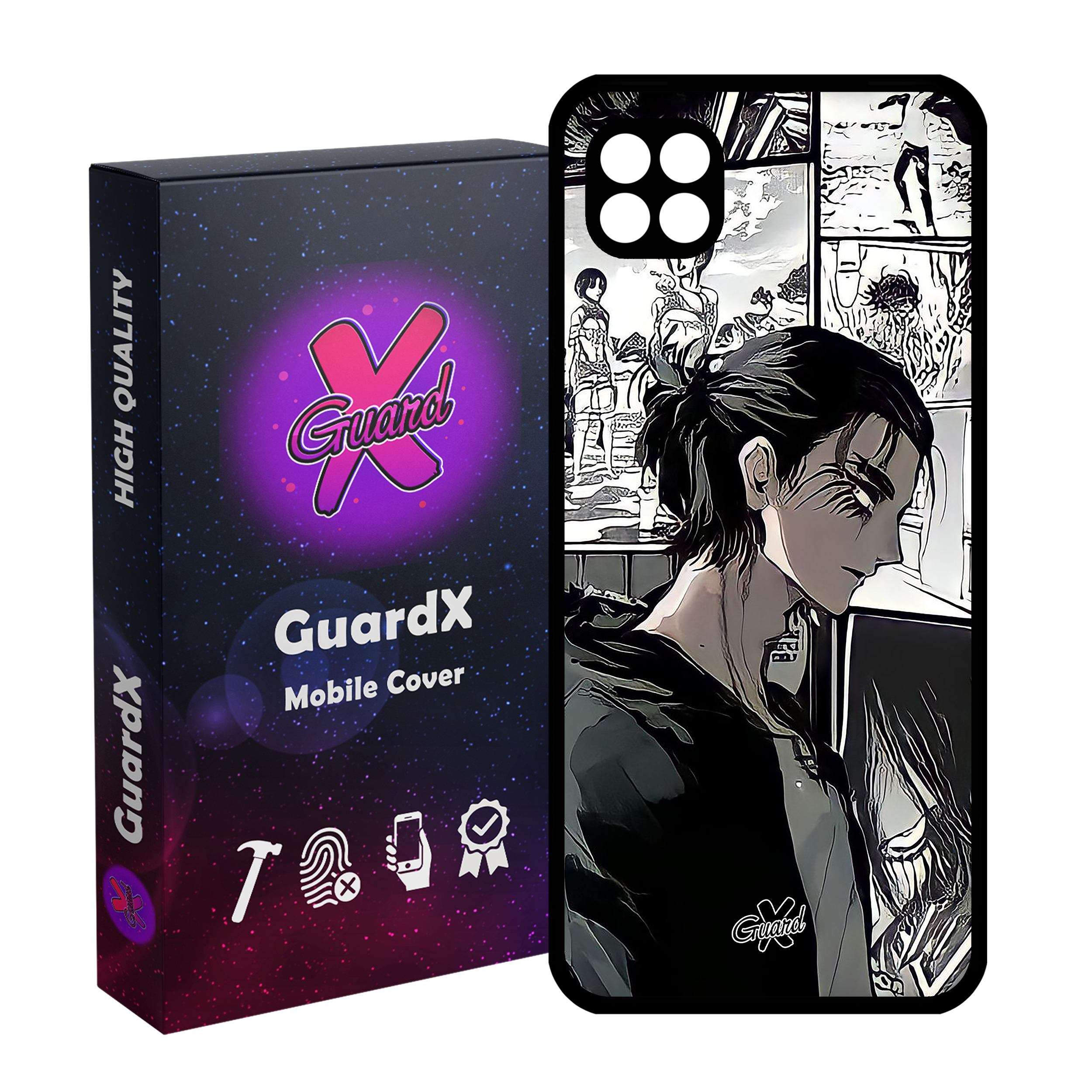 کاور گارد ایکس طرح Eren Yeager Anime مدل Glass10442 مناسب برای گوشی موبایل سامسونگ Galaxy A22 5G