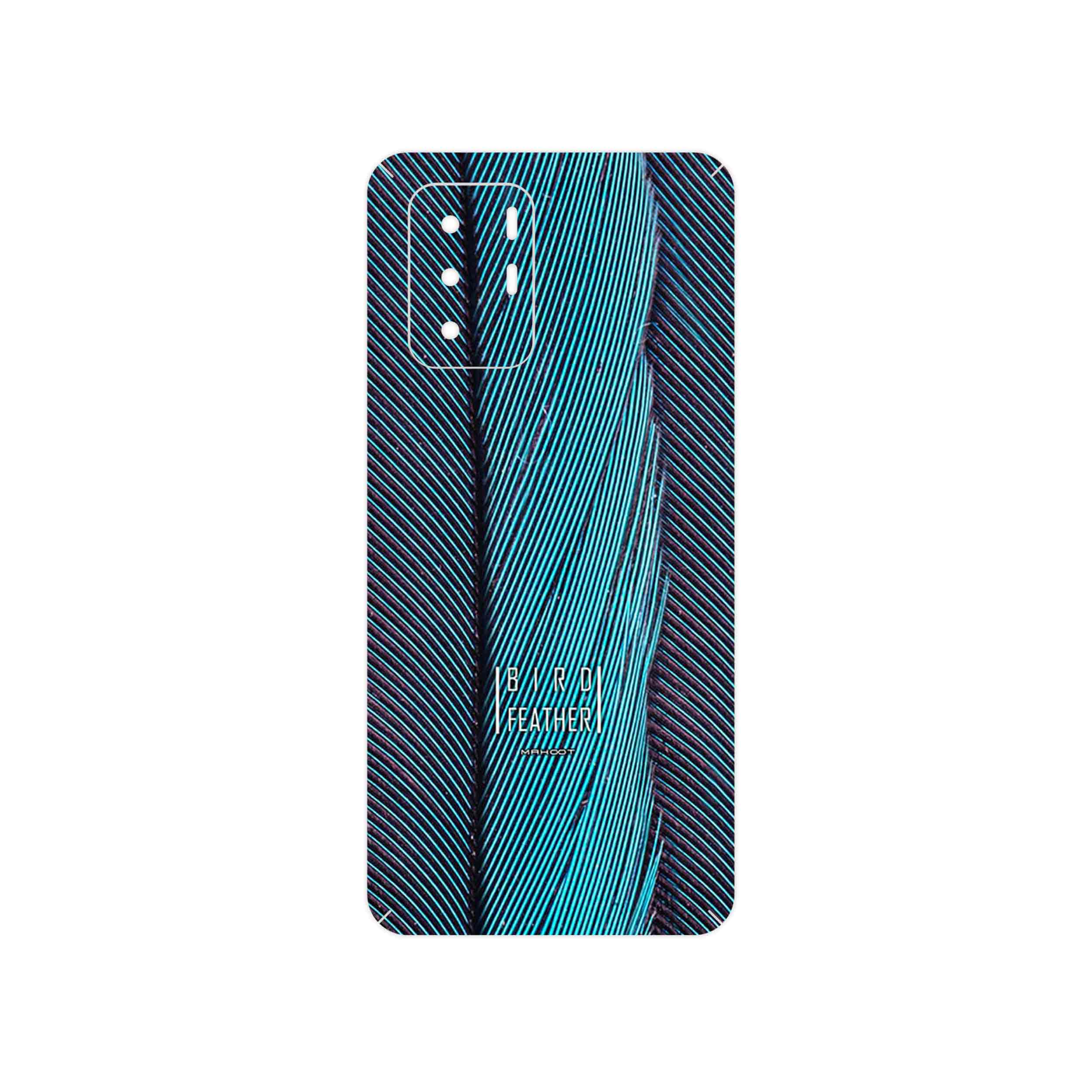 برچسب پوششی ماهوت مدل Turquoise feathers مناسب برای گوشی موبایل شیائومی Poco X3 GT 5G