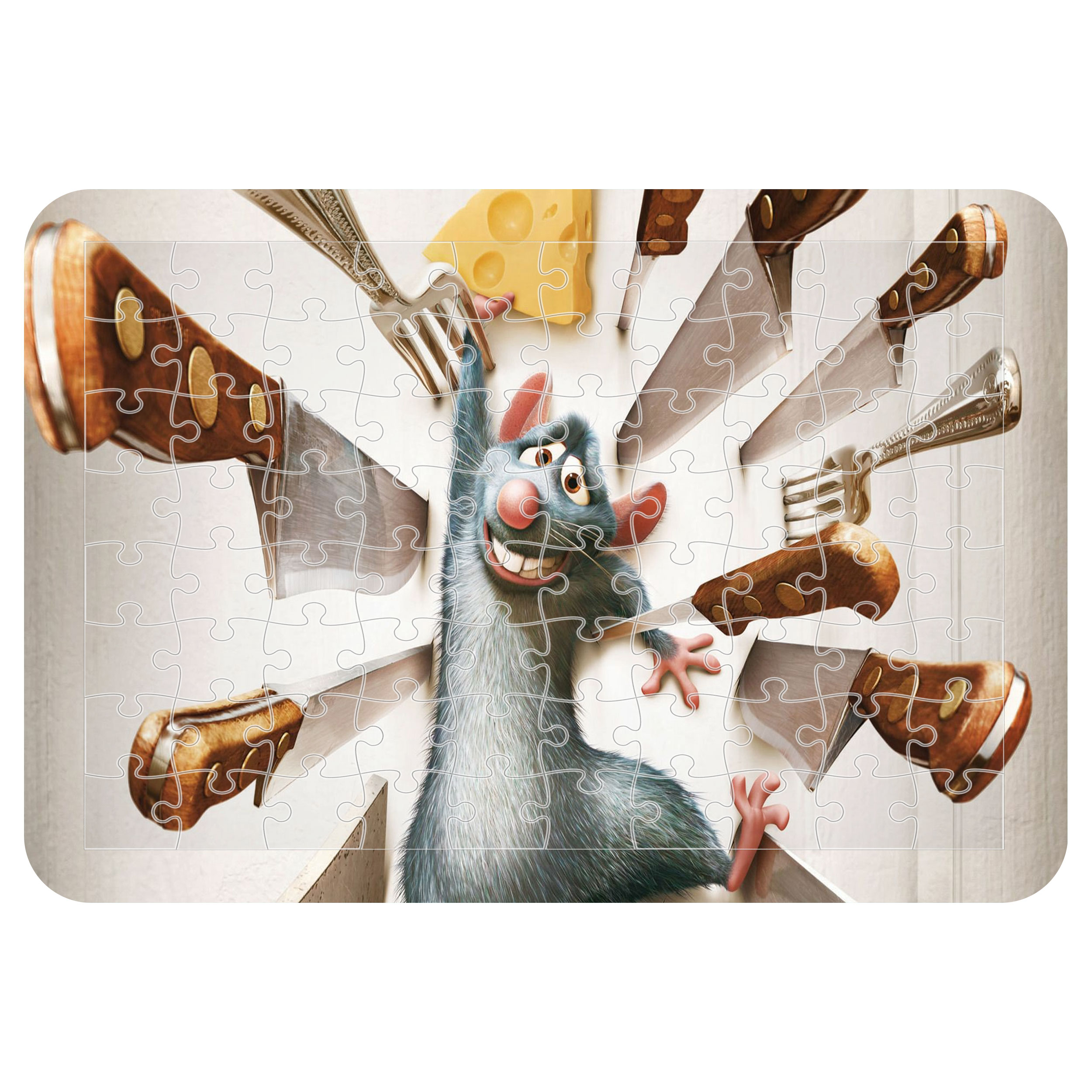 پازل 54 تکه اطلس آبی طرح کارتون موش سرآشپز راتاتویی مدل P1850