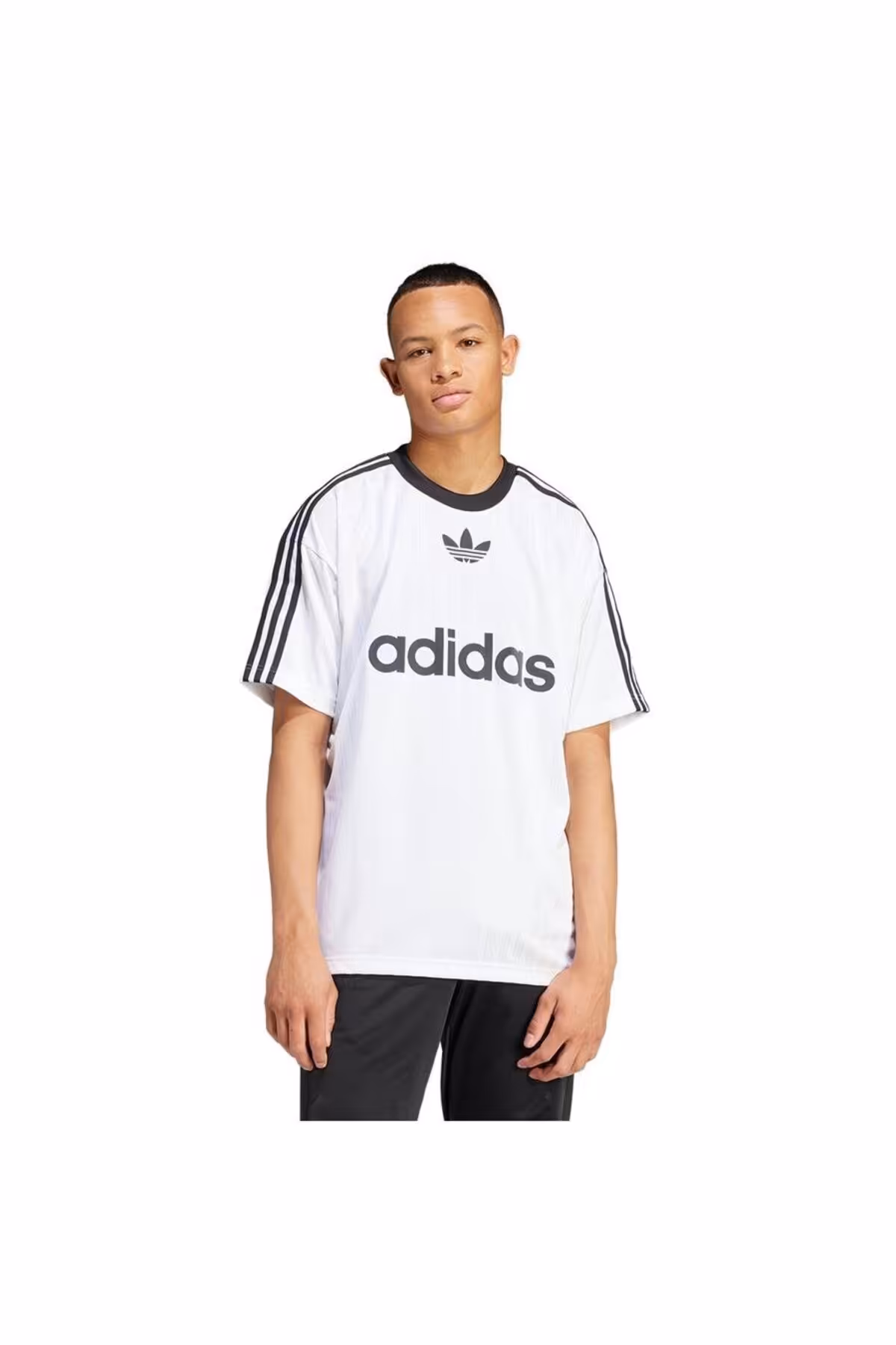 تی شرت ورزشی سفید مردانه POLY T اورجینال adidas