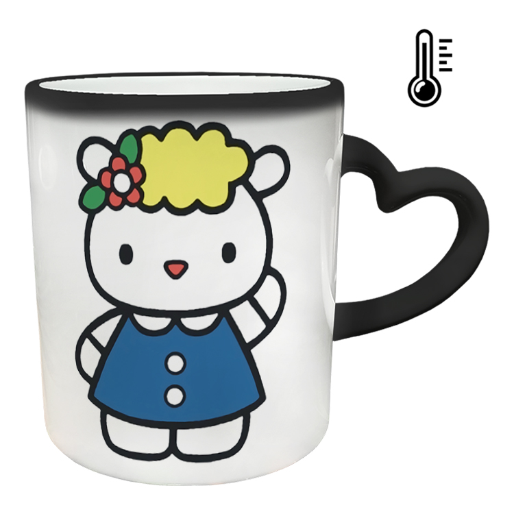 ماگ حرارتی مدل دسته قلبی طرح کیتی کد 63