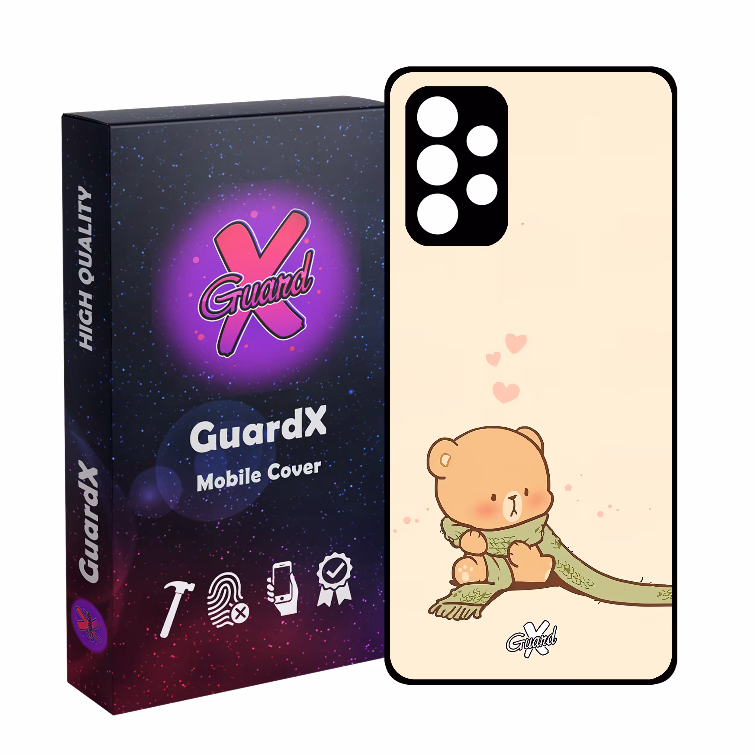 کاور گارد ایکس طرح خرس 1 مدل Glass10488 مناسب برای گوشی موبایل سامسونگ Galaxy A23 4G