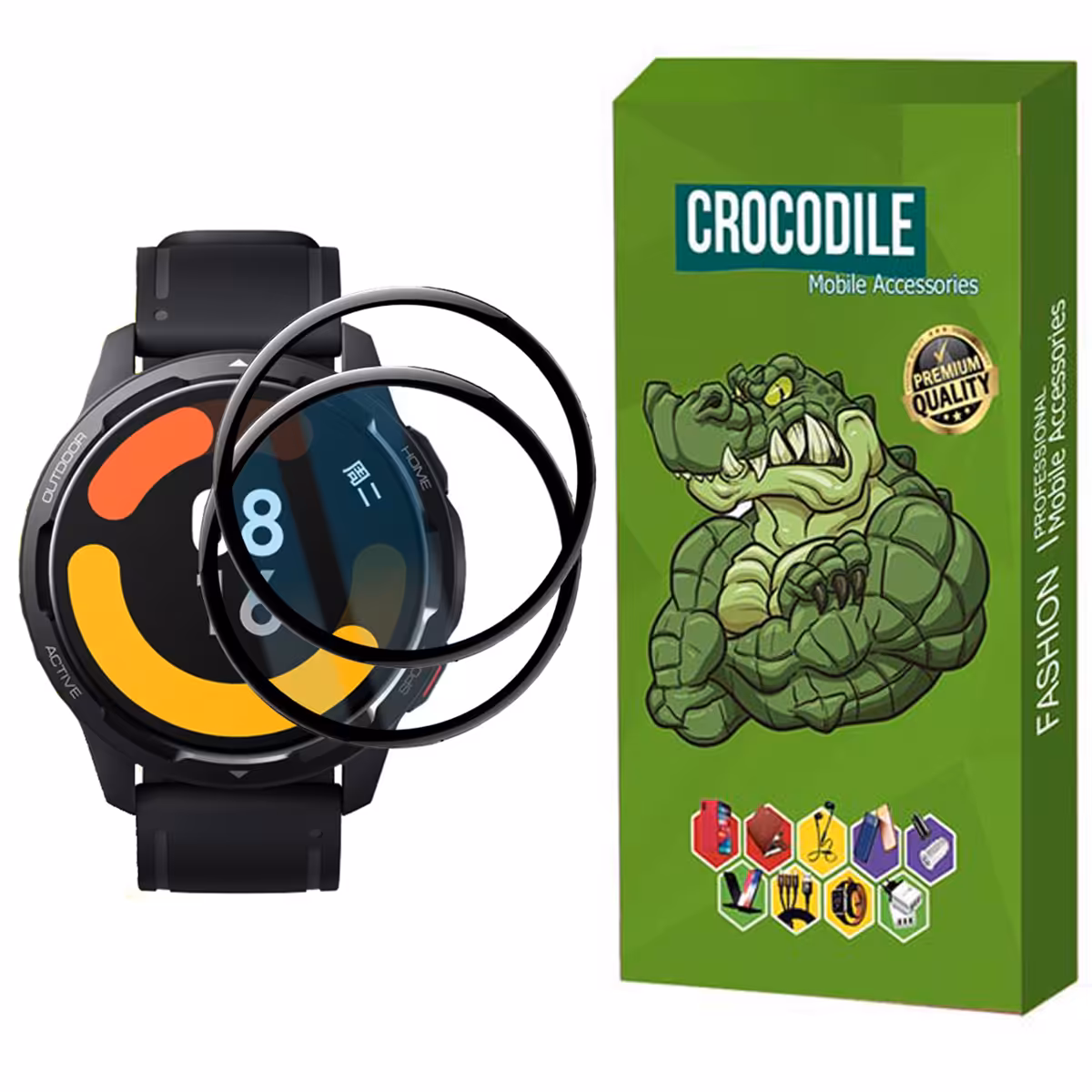 محافظ صفحه نمایش کروکودیل مدل C-PWM مناسب برای ساعت هوشمند شیائومی Mi Watch Color 2 بسته 2 عددی
