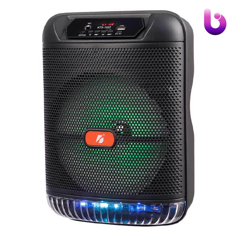 اسپیکر بلوتوثی رم و فلش خور KTS-1522   میکروفون و ریموت کنترل