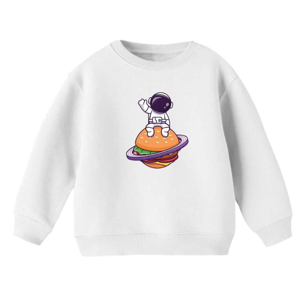 سویشرت بچگانه مدل فضانورد کد 7 رنگ سفید