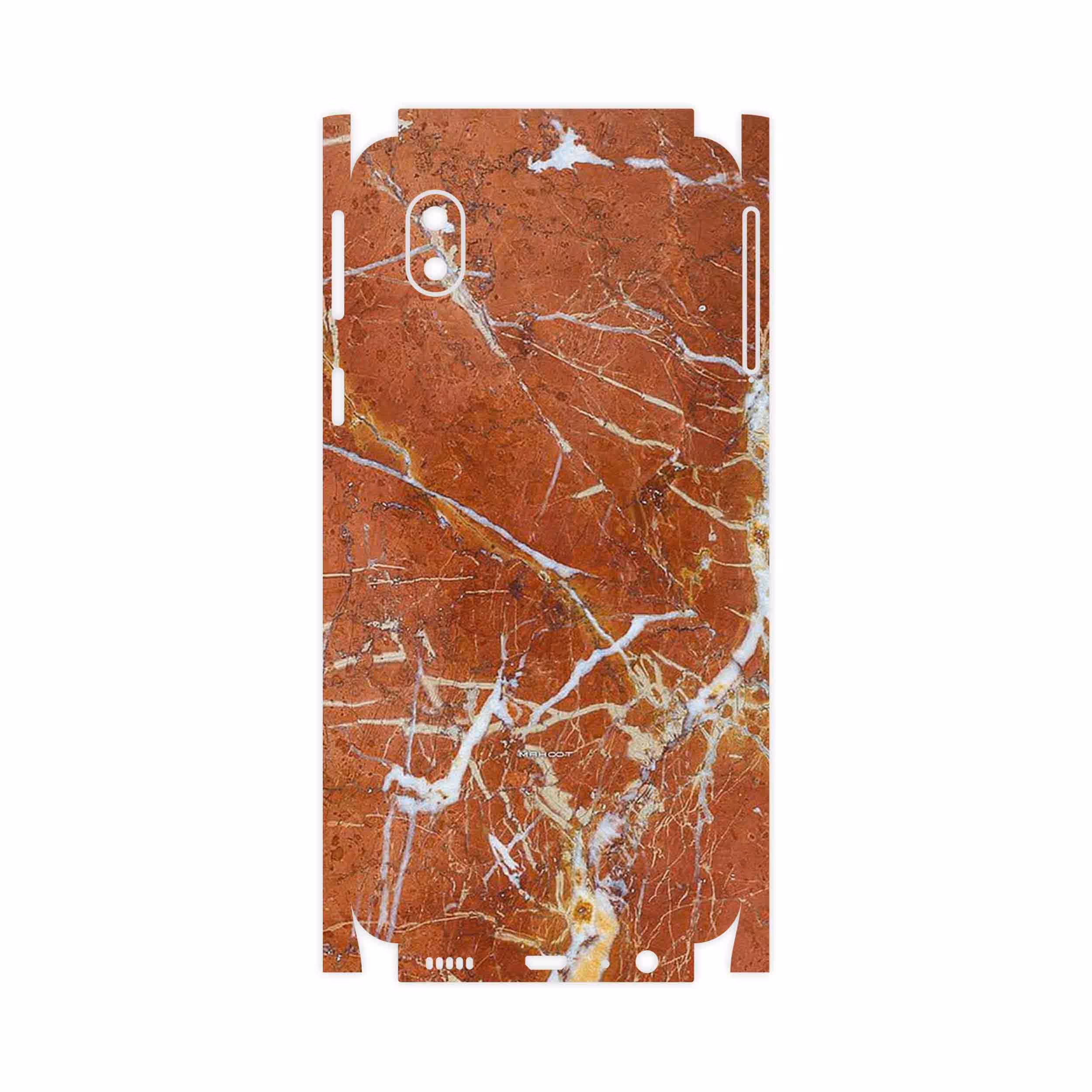 برچسب پوششی ماهوت مدل Red Marble-FullSkin مناسب برای گوشی موبایل سامسونگ Galaxy A01 Core