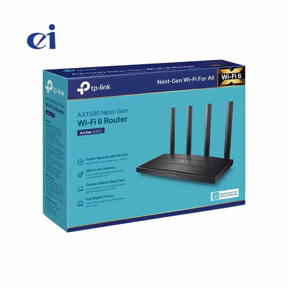 روتر بی‌سیم گیگابیت و دوباند AX1500 تی پی لینک مدل Archer AX12