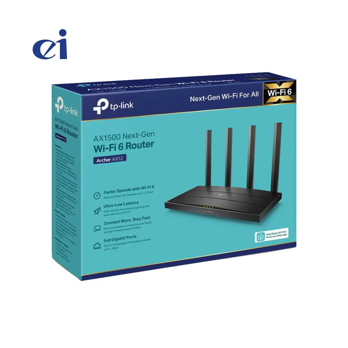 روتر بیسیم گیگابیت و دوباند AX1500 تی پی لینک مدل Archer AX12