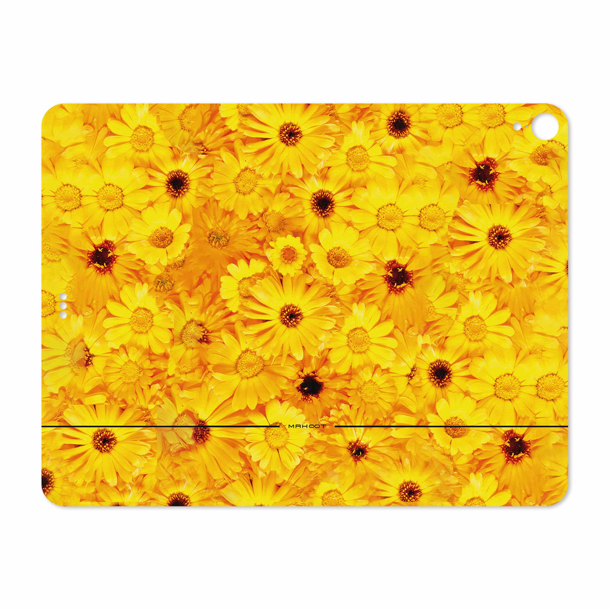 برچسب پوششی ماهوت مدل Yellow-Flower مناسب برای تبلت اپل iPad Pro 12.9 (GEN 3) 2018 A1895