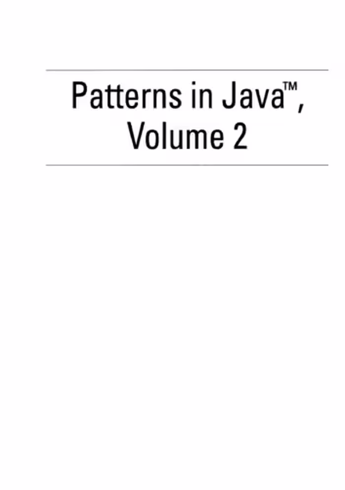 خرید و دانلود نسخه کامل کتاب Patterns in Java, Volume 2