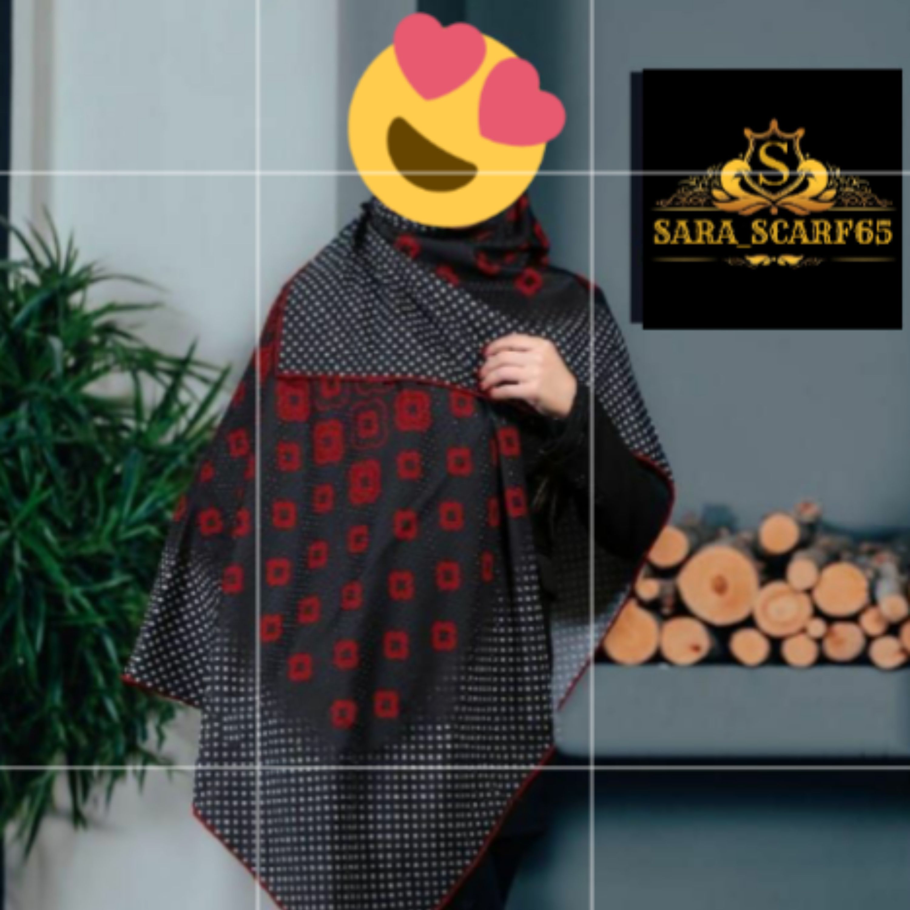 روسری نخی دور دست دوز 074