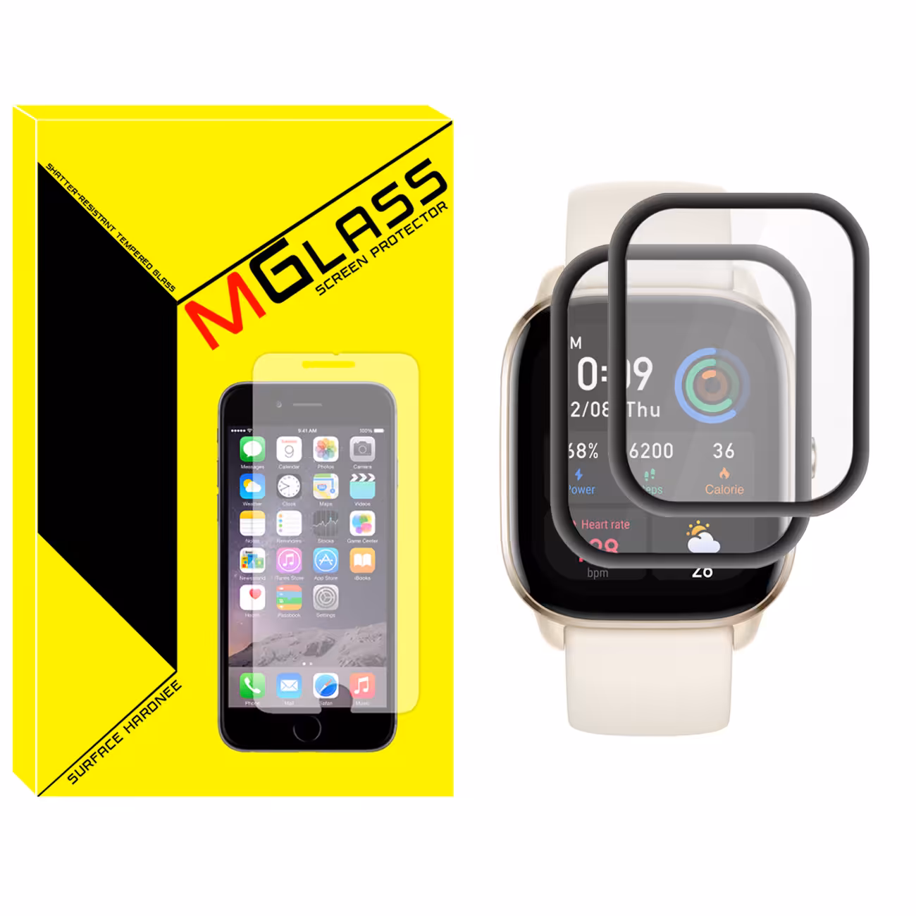 محافظ صفحه نمایش نانو ام گلس مدل NMG مناسب برای ساعت هوشمند امازفیت GTS 4 Mini بسته دو عددی