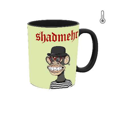 ماگ حرارتی طرح اسم شادمهر مدل میمون