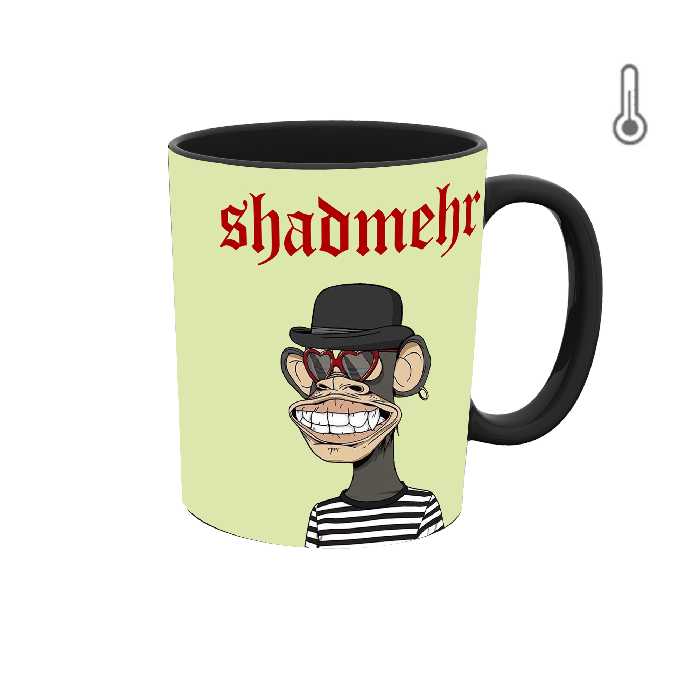 ماگ حرارتی طرح اسم شادمهر مدل میمون