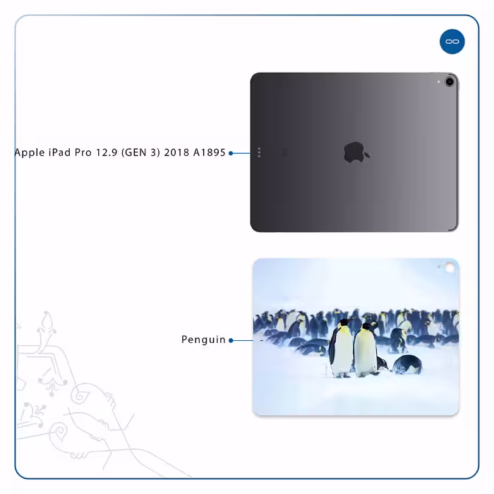 برچسب پوششی ماهوت مدل Penguin مناسب برای تبلت اپل iPad Pro 12.9 (GEN 3) 2018 A1895