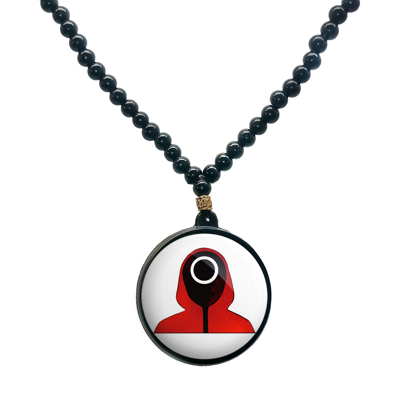 گردنبند پرمانه طرح بازی مرکب کد pmd.7868 مدل دو طرفه