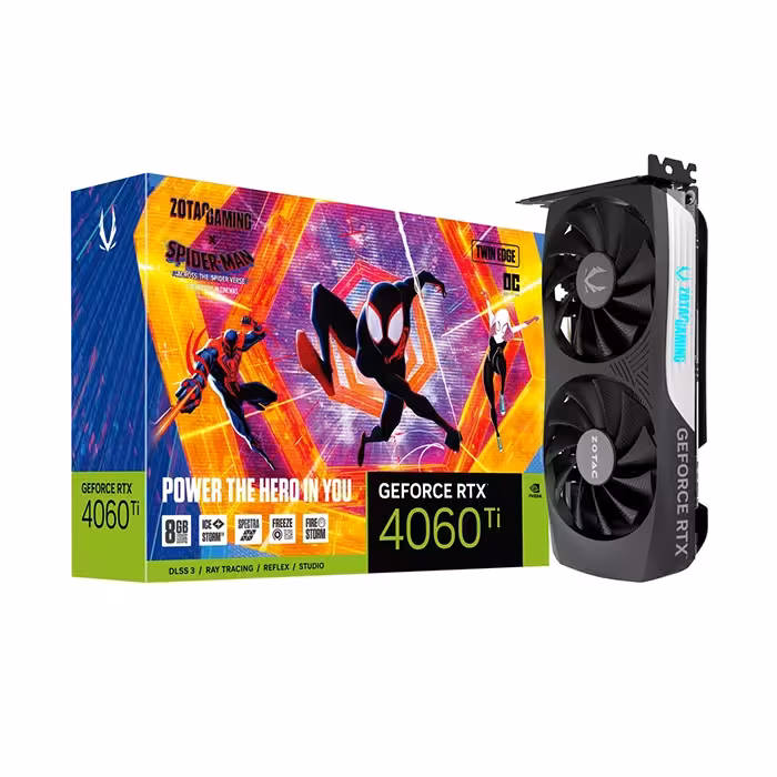 کارت گرافیک ZOTAC RTX 4060TI TWIN EDGE SPIDER-MAN OC 8G   گارانتی اصلی