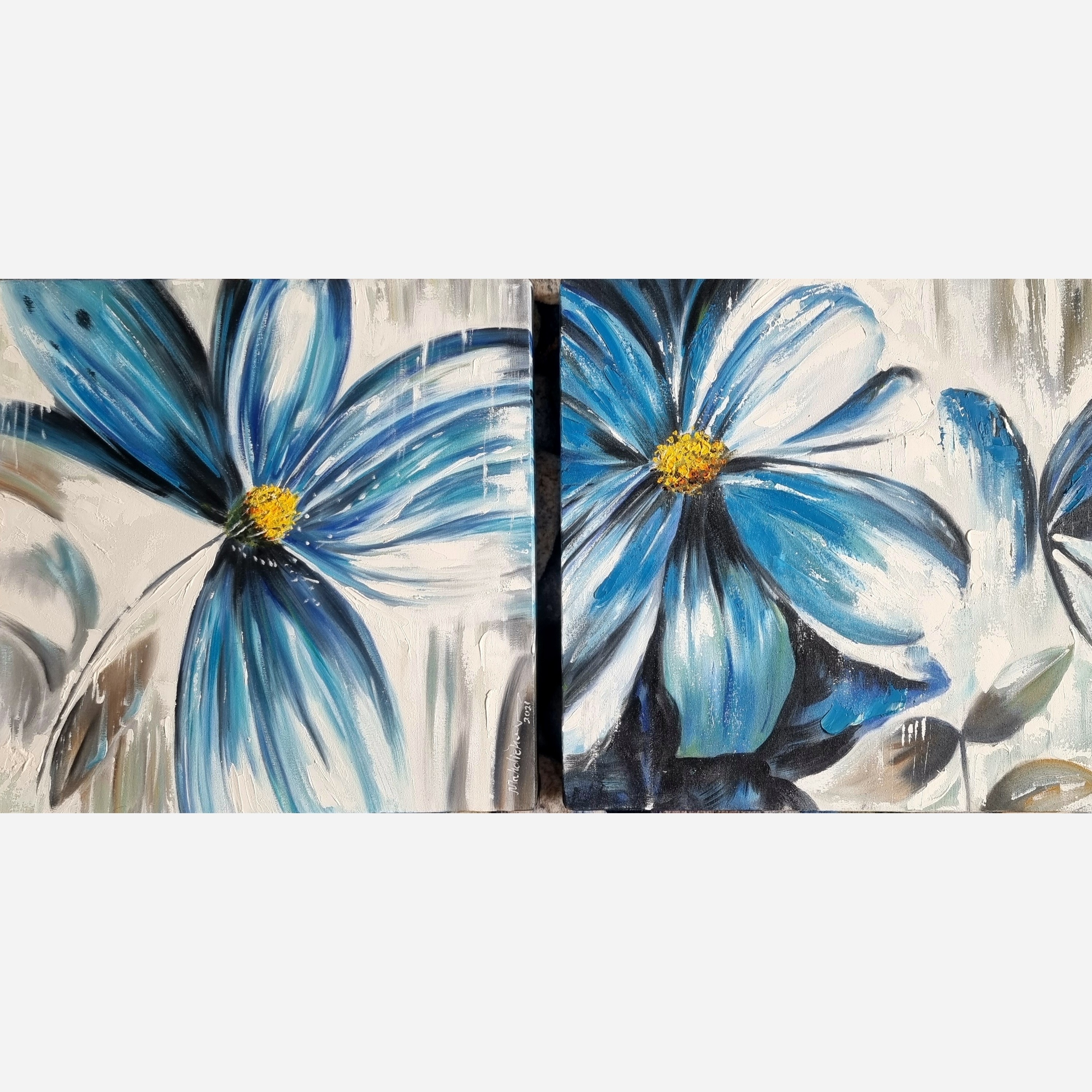 تابلو نقاشی رنگ روغن دولته کلاف پهن 40 در 40 (پس کرایه)