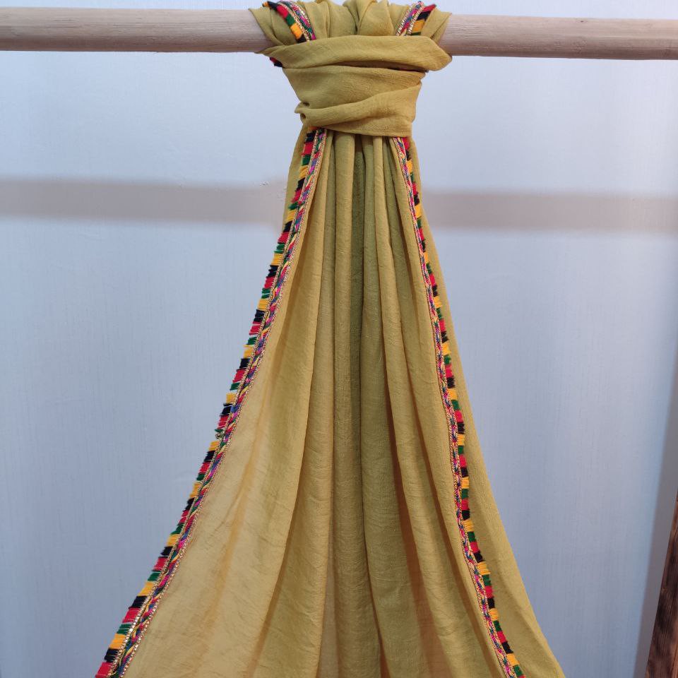 شال نخی مزونی نوار دوزی 