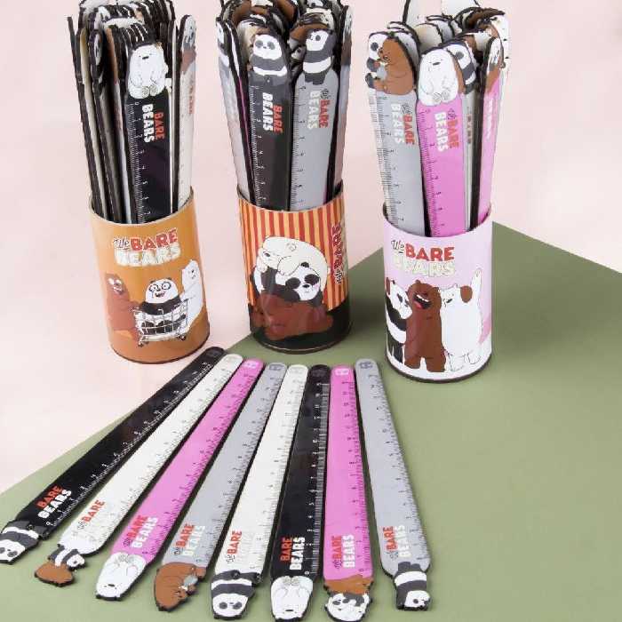 خط کش چوبی خرس کله فندوقی 15 سانت 