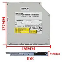 درایو لپ تاپ دی وی دی رایتر IDE Superslim 9.5mm مکشی