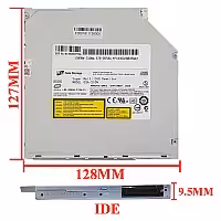 درایو لپ تاپ دی وی دی رایتر IDE Superslim 9.5mm مکشی