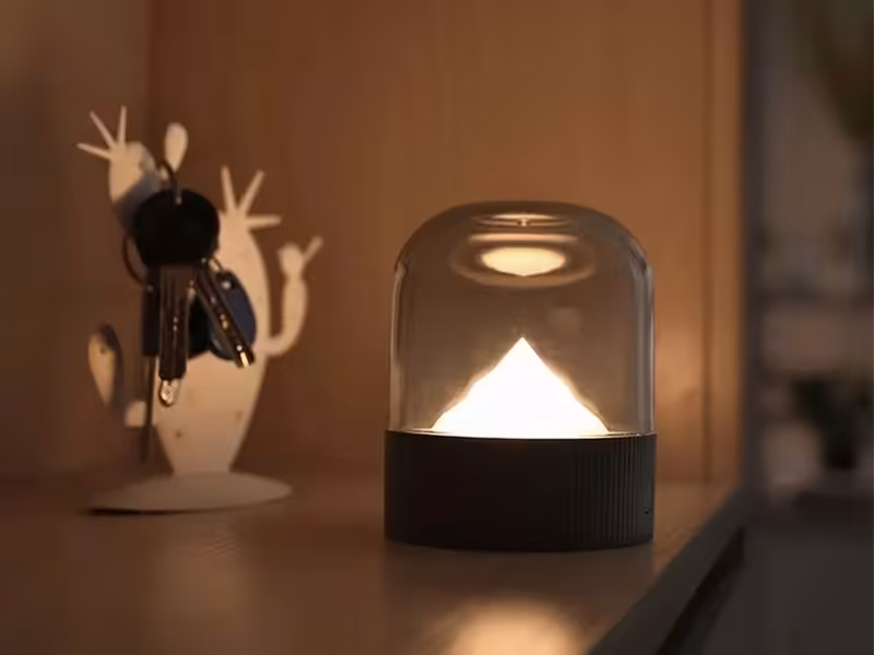 چراغ خواب رومیزی فانتزی شارژی هفت رنگ XR-MM-C2018 LED Retro Nostalgic Night Lamp